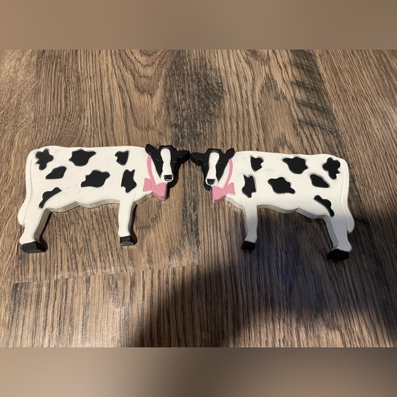 vntg made in usa Wall Decor Vintage Cow Set Mini Wall Hangings Made